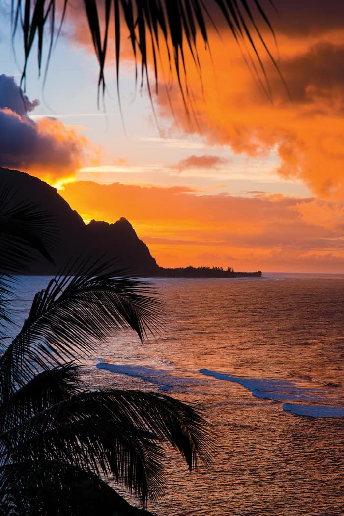 Vivid Kauai sunset