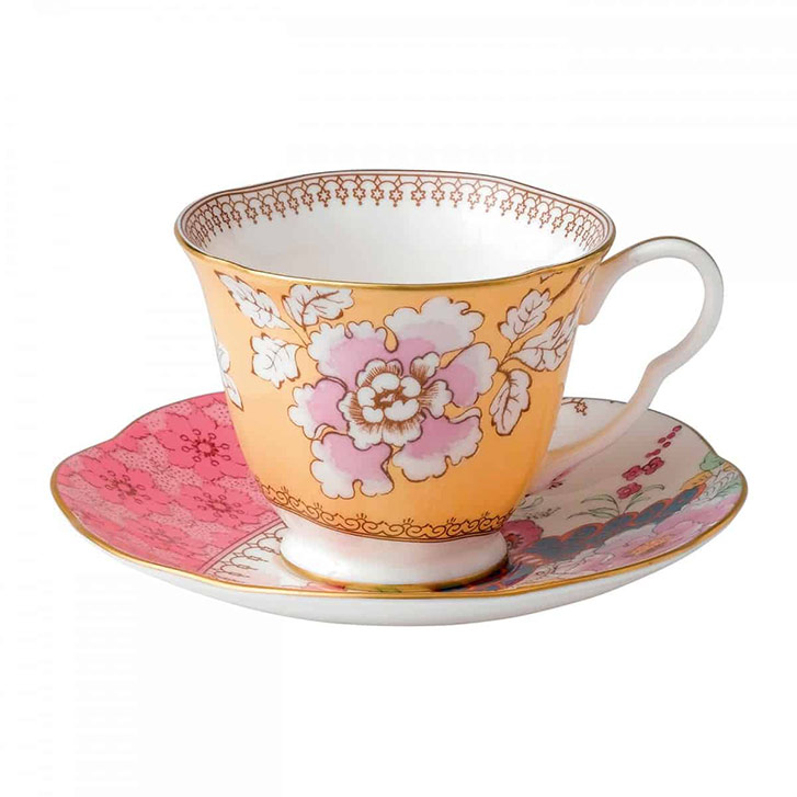 Wedgwood Butterfly Bloom floral bouquet tea cup and saucer