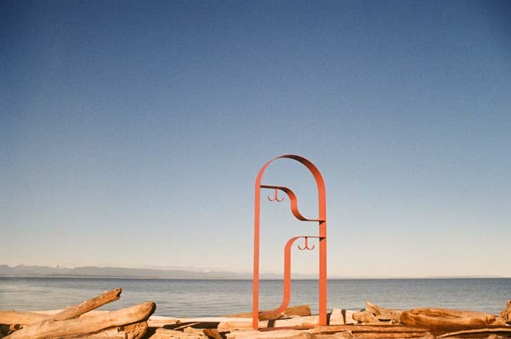 Wall-mounted, space-saving design of the Chloë armoire by Houndz