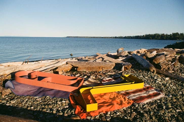 Kid-friendly heights and curved hooks on the Chloë armoire by Houndz