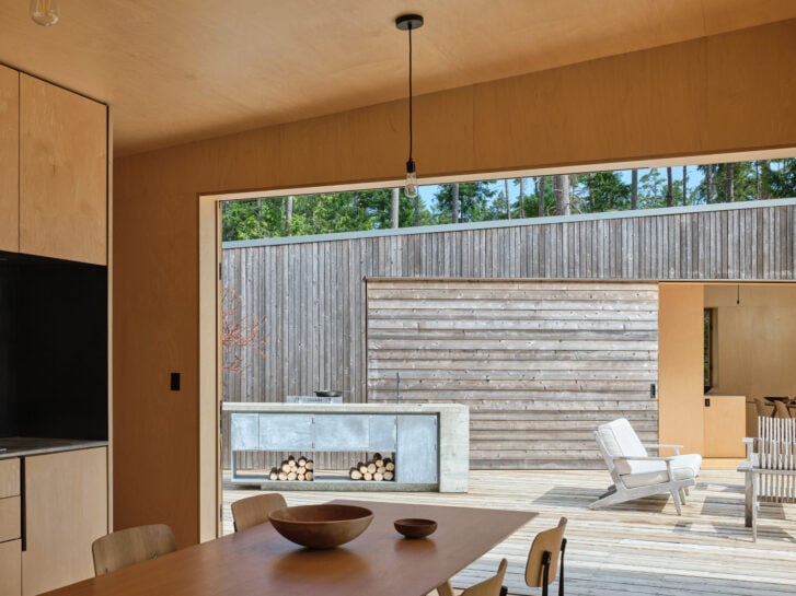Cabin 1+1 open-air kitchen by Edward Ozimek, Galiano Island, B.C.