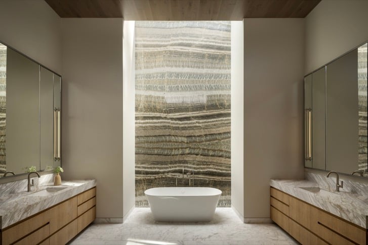 The Durham Residence Primary Bathroom by Shugarman Architecture + Design