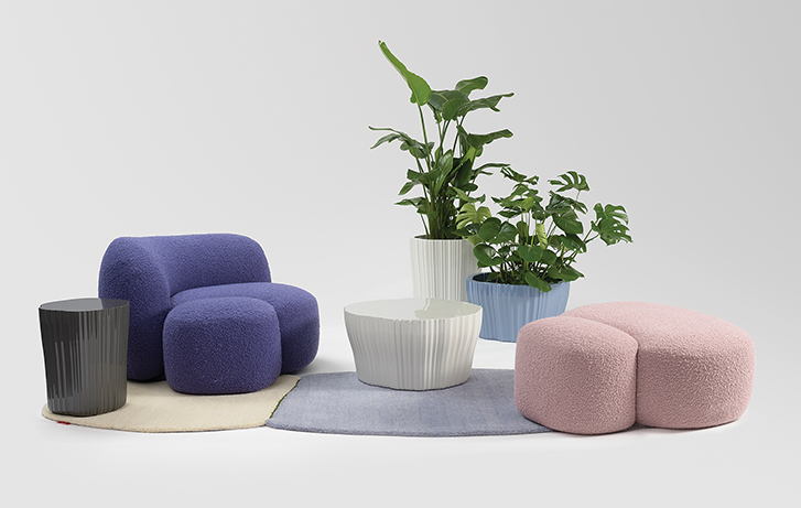 Aaland armchair sofa and pouf by Patricia Urquiola for Kartell