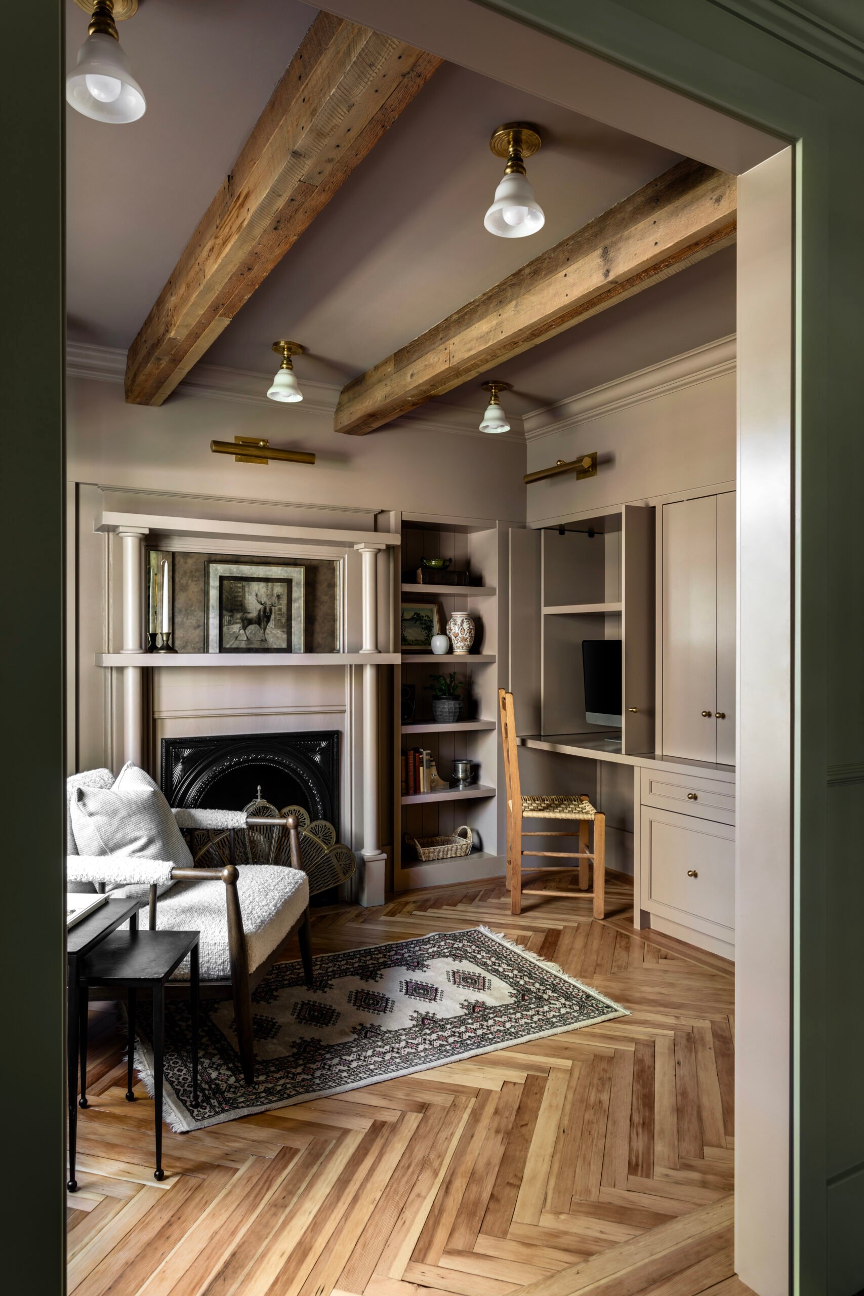 Detail view of the heritage home office, Calgary