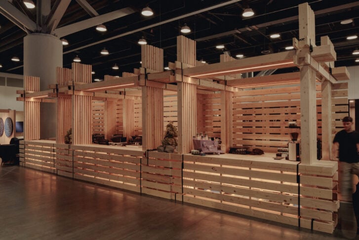 In/tension bar and bench installation by dHKarchitects, Vancouver