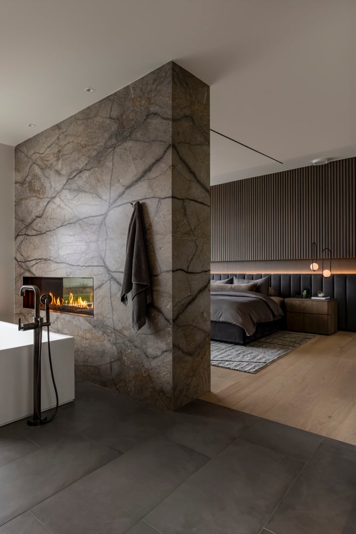 The Edge of Monochrome Primary Bath by Your Designer
