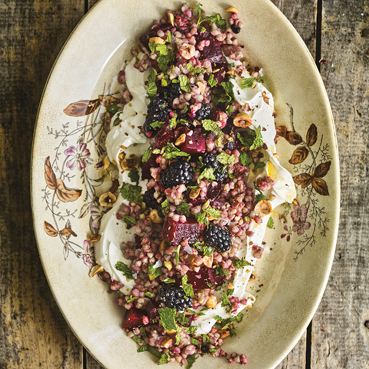 Beet, Blackberry and Buckwheat Salad