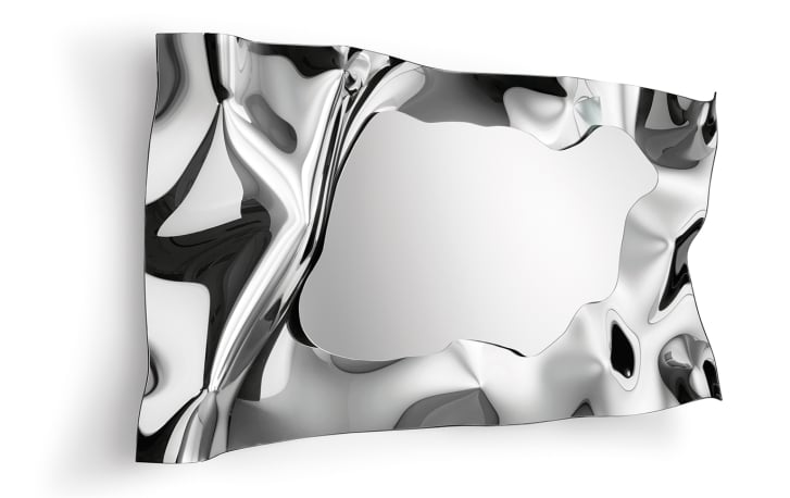 Fiam Christine wall mirror in sculptural back-silvered glass