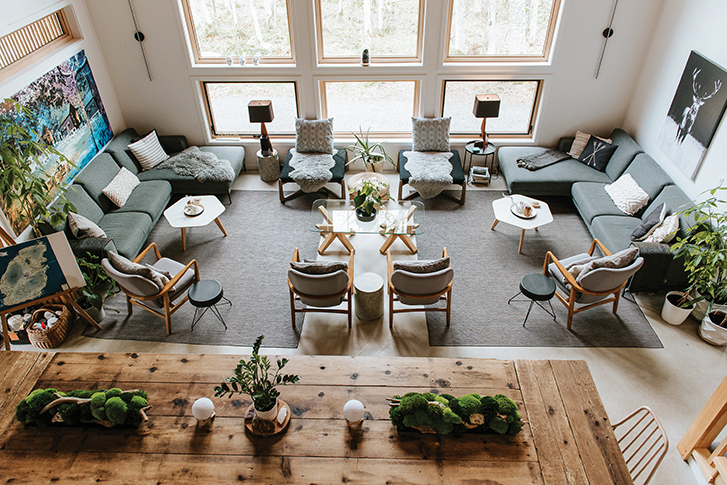 Nectar Yoga Retreat Onyx Lodge Interior Dining Area Sitting Area