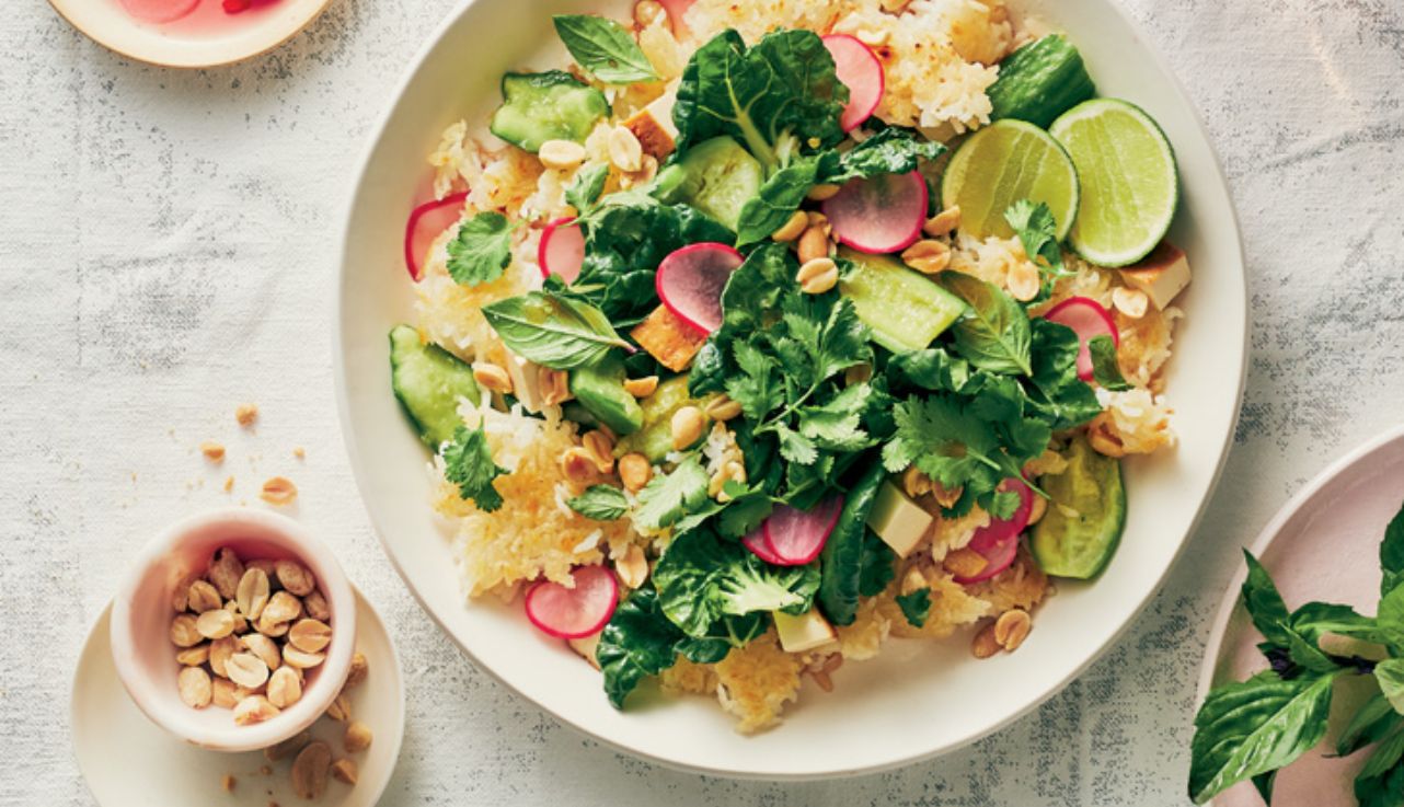 Recipe: Crispy Rice Salad with Smashed Cucumbers