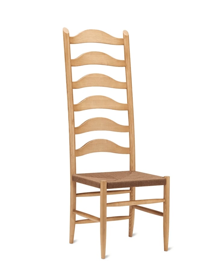 Extra-tall solid wood Hillside ladderback dining chair by Hetta