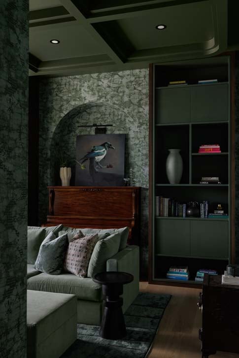 East Elbow Residence hidden lounge by Amanda Hamilton Interior Design, Calgary