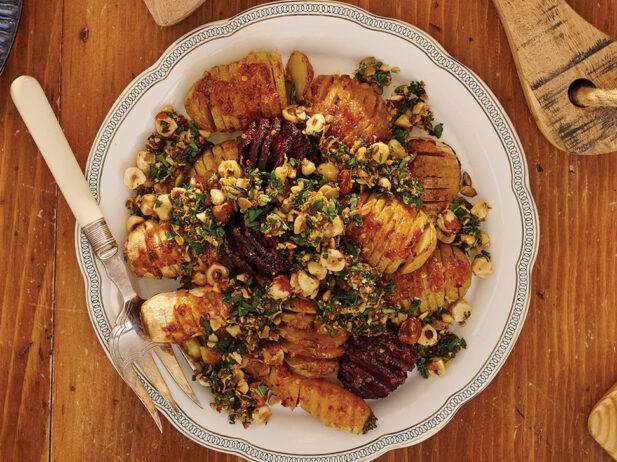 Hasselback Miso-Roasted Vegetables