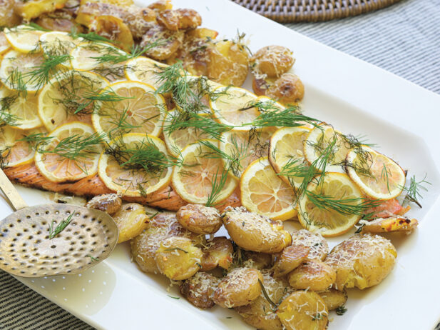 Roasted Salmon with Lemon and Dill
