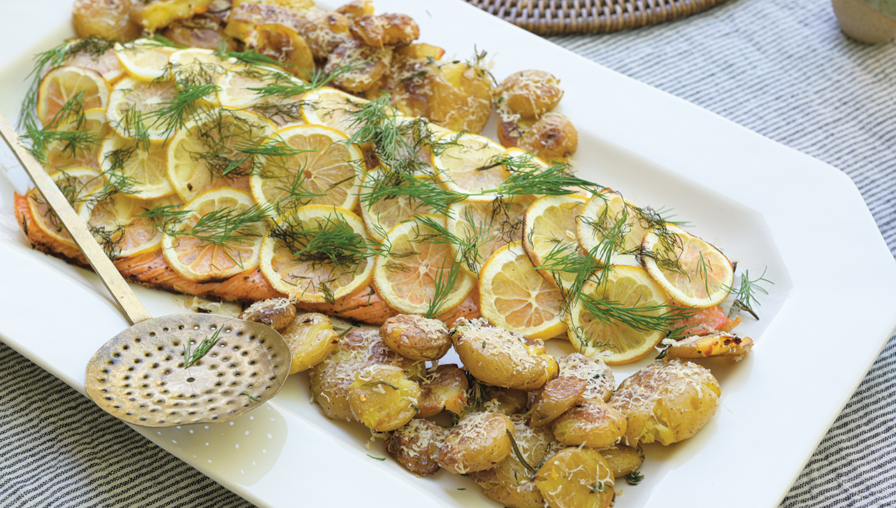 Roasted Salmon with Lemon and Dill