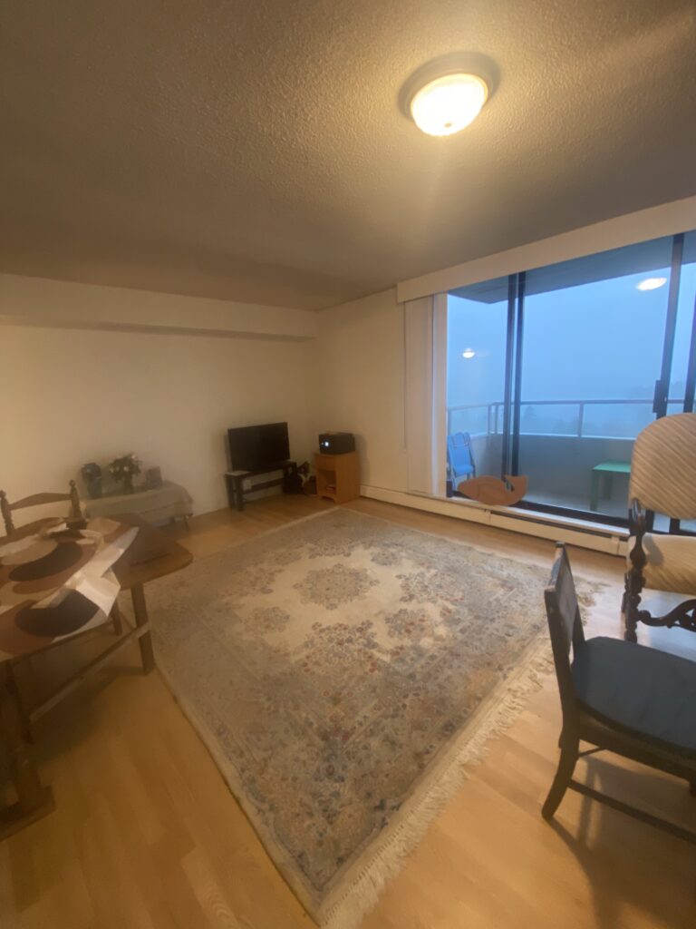 living room view before renovation