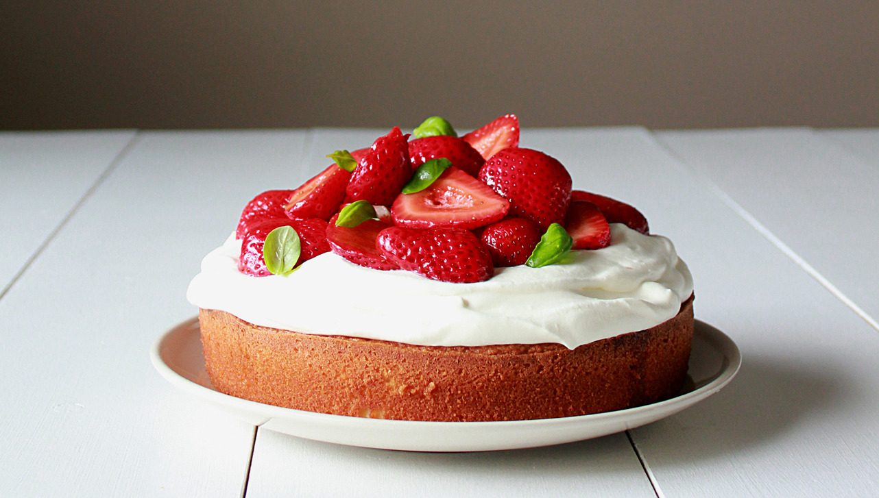 Recipe: Balsamic Strawberry Sponge Cake from Oh Sweet Day - Western Living Magazine