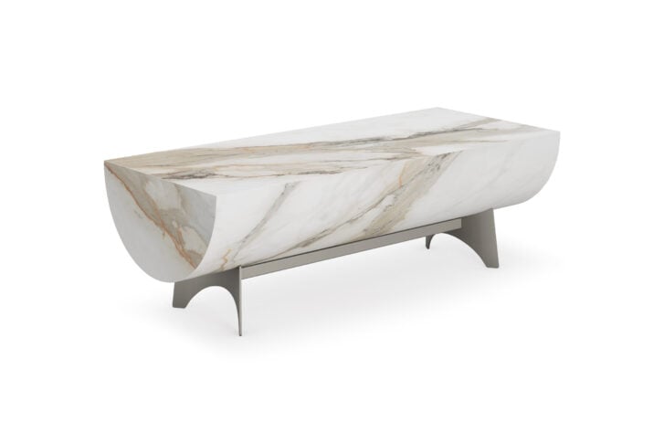 Cattelan Italia Caesar marble half moon coffee table