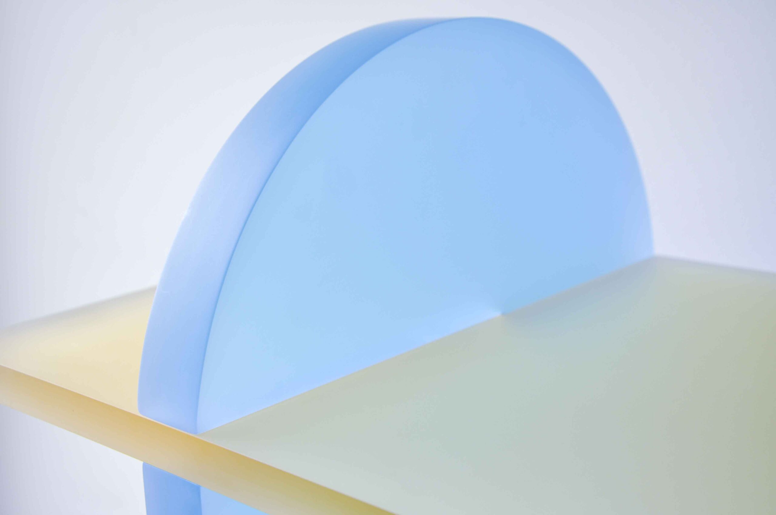 Bio-resin material and frosted finish of the Crhaze coffee table by Lakaz Studio