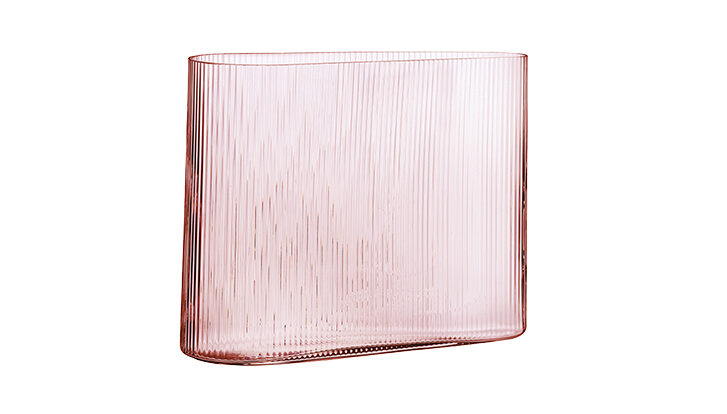 Nude Mist glass vase in dusty rose