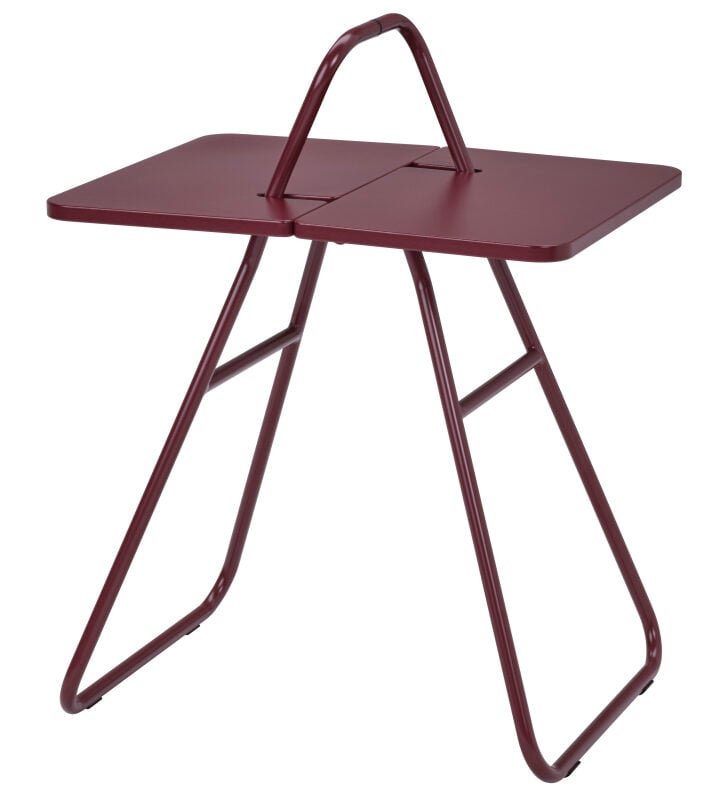 IKEA PS 2026 folding side table in dark red
