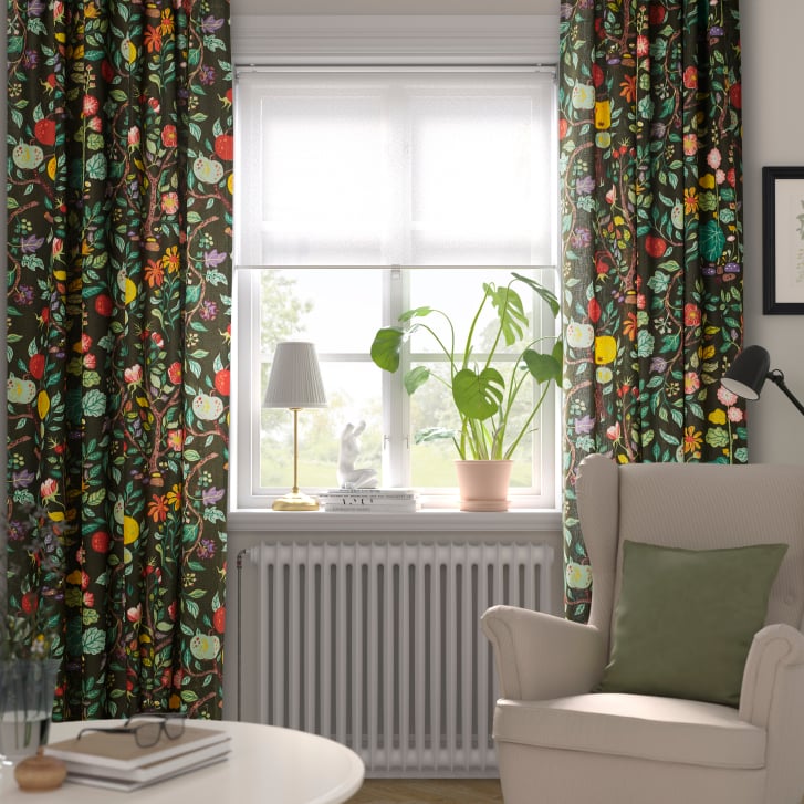 IKEA Vildpersilja floral curtains