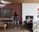 Homeowners Kaitlin and Jamie in the living room