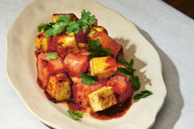 watermelon and paneer salad