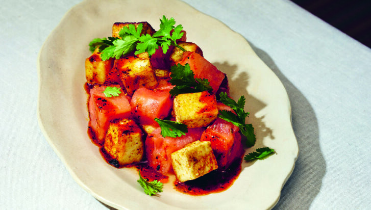 Watermelon Paneer Masala Salad