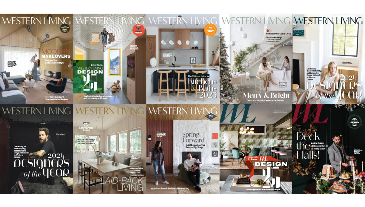 collage of Western Living magazine covers