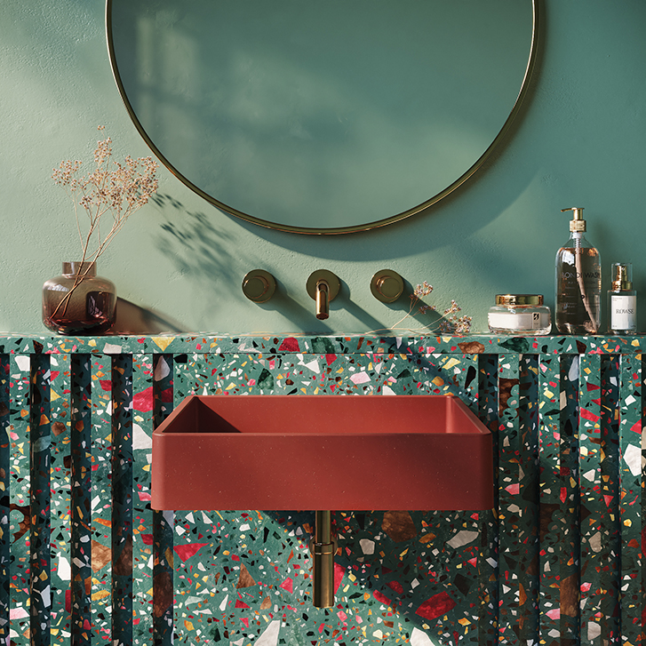 The Lily sink in eye-catching cherry red
