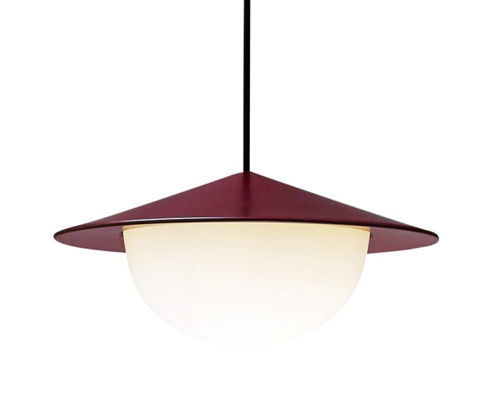 AGO Lighting Alley pendant suspension lamp in a deep red finish