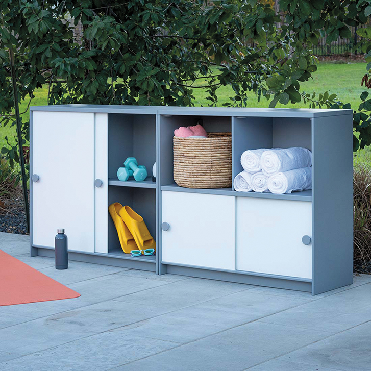 Slider cabinet and cubby by Loll Designs