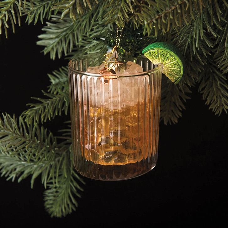 mai tai cocktail Christmas ornament 